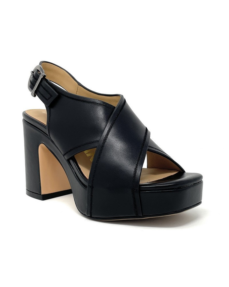 Janet & Janet sandali donna con tacco in pelle black J 290