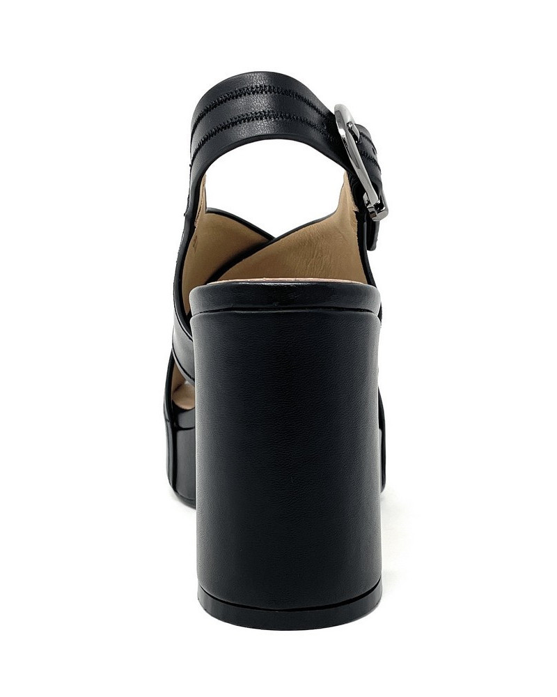 Janet & Janet sandali donna con tacco in pelle black J 290