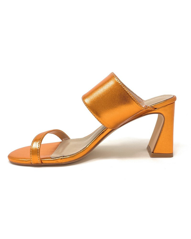 Francesco Milano sandali sabot in pelle arancio G41 01N