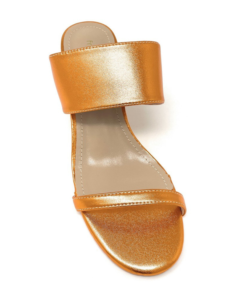 Francesco Milano sandali sabot in pelle arancio G41 01N