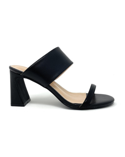 Francesco Milano sandali sabot in pelle nero G41 01N