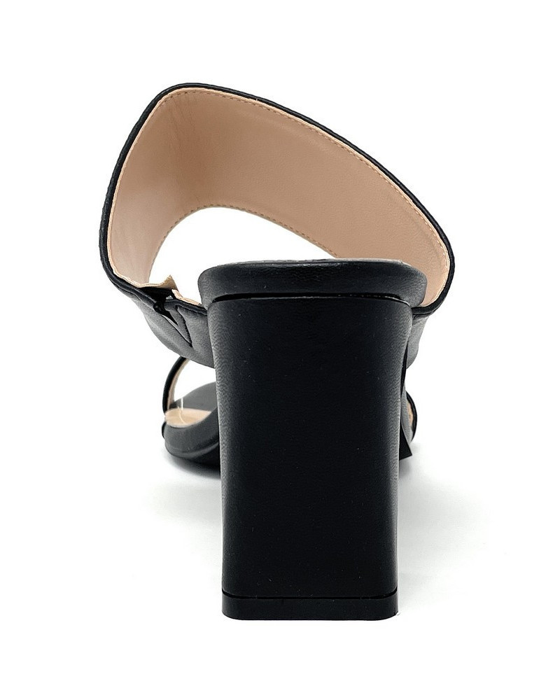 Francesco Milano sandali sabot in pelle nero G41 01N