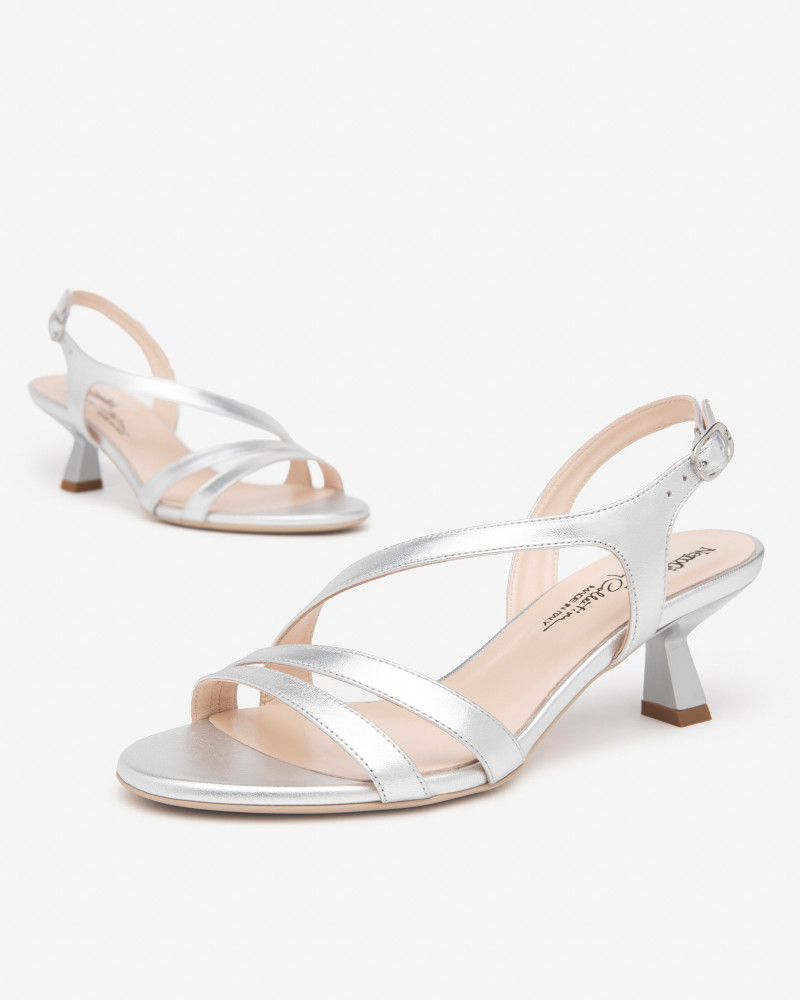 Nero Giardini sandali donna laminato argento