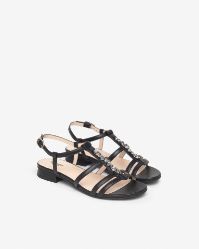 Nero Giardini sandali donna nero con paillettes E513272D100