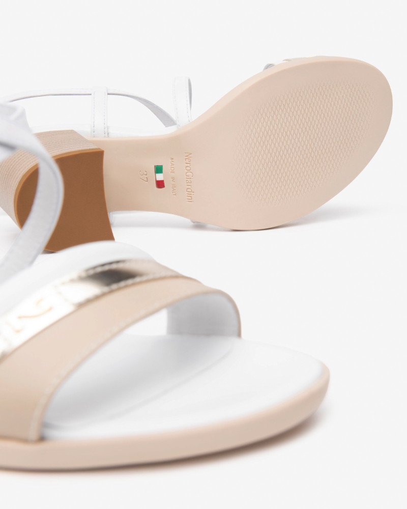 Nero Giardini sandali donna beige-bianco-oro E513441D453
