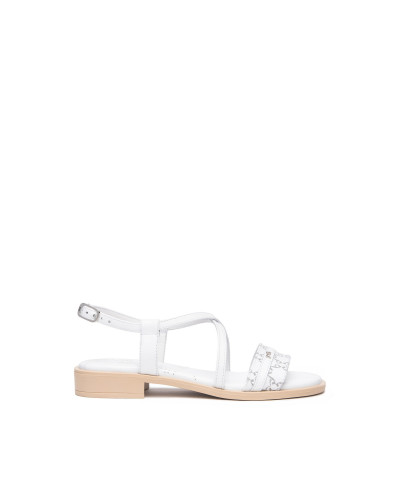 Nero Giardini sandali donna in pelle bianco E513403D707