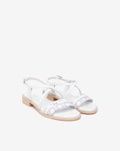 Nero Giardini sandali donna in pelle bianco E513403D707