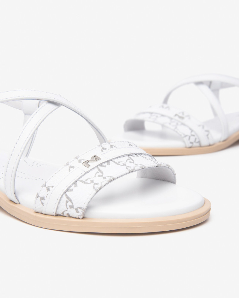 Nero Giardini sandali donna in pelle bianco E513403D707