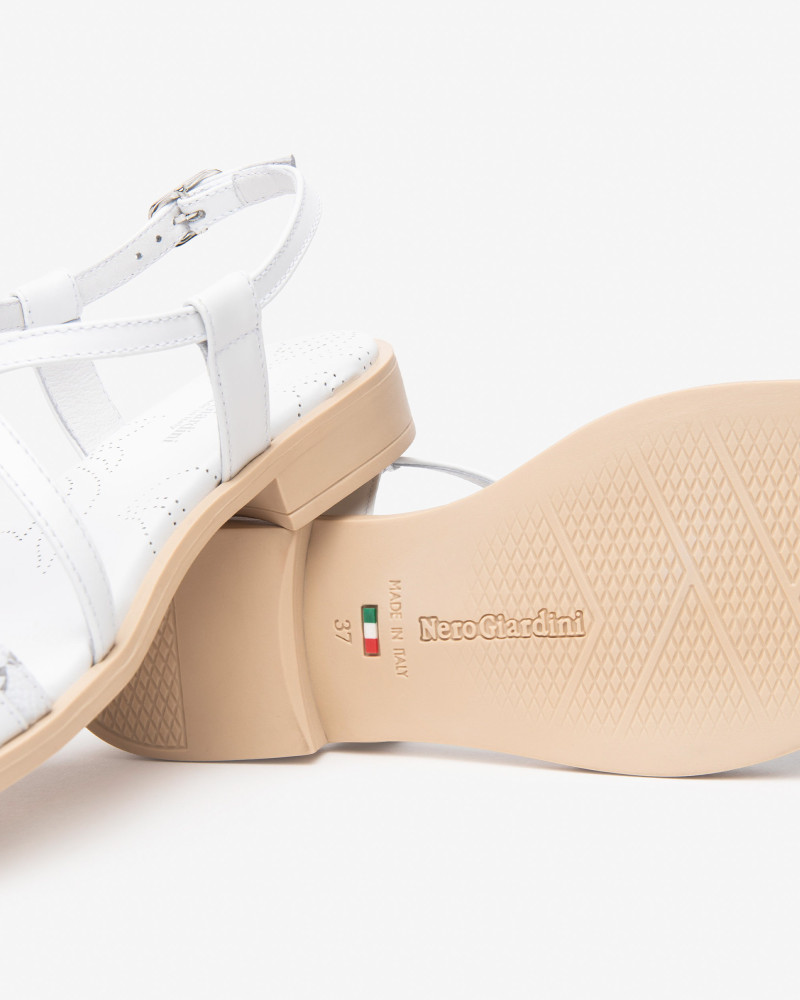 Nero Giardini sandali donna in pelle bianco E513403D707