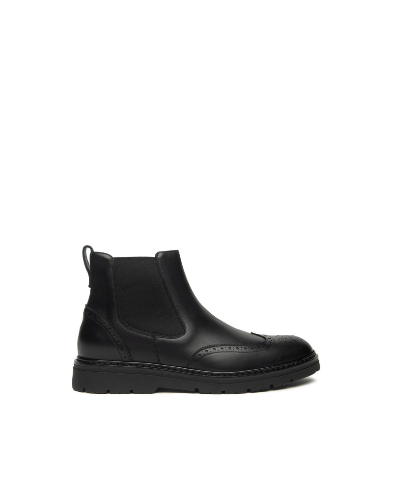 Nero Giardini stivaletti chelsea uomo in pelle nero I500824U100