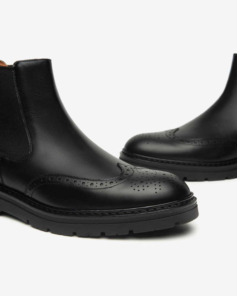 Nero Giardini stivaletti chelsea uomo in pelle nero I500824U100