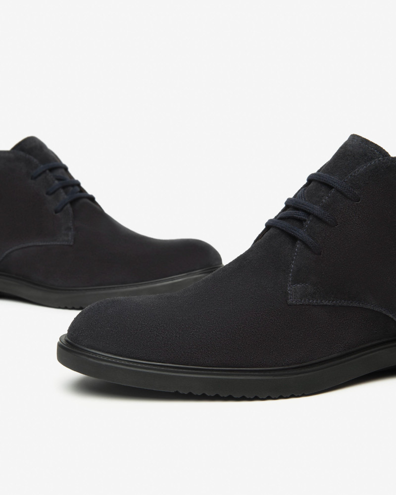 Nero Giardini polacchini in camoscio blu I500850U200