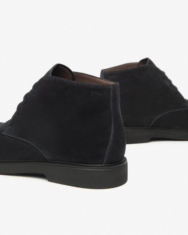 Nero Giardini polacchini in camoscio blu I500850U200