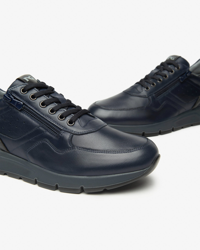 Nero Giardini sneakers uomo in pelle blu I500870U200