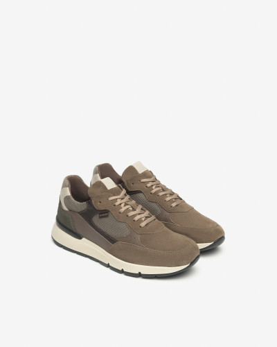 Nero Giardini sneakers uomo in camoscio e tessuto taupe I500871U311