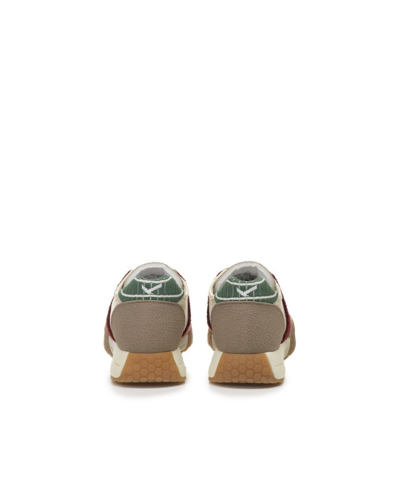 Kehnoo sneakers donna in camoscio e nylon nut bordeaux KW9770