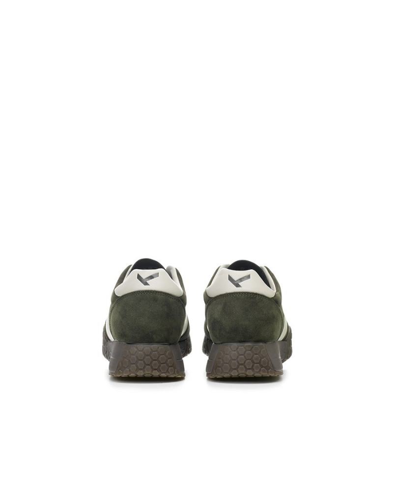 Kehnoo sneakers uomo in camoscio lichen ice KM9774
