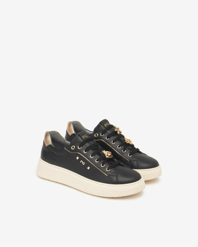 Nero Giardini sneakers donna in pelle nero con accessorio I514170D100