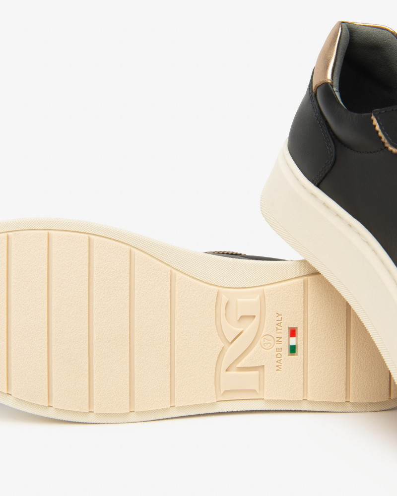 Nero Giardini sneakers donna in pelle nero con accessorio I514170D100