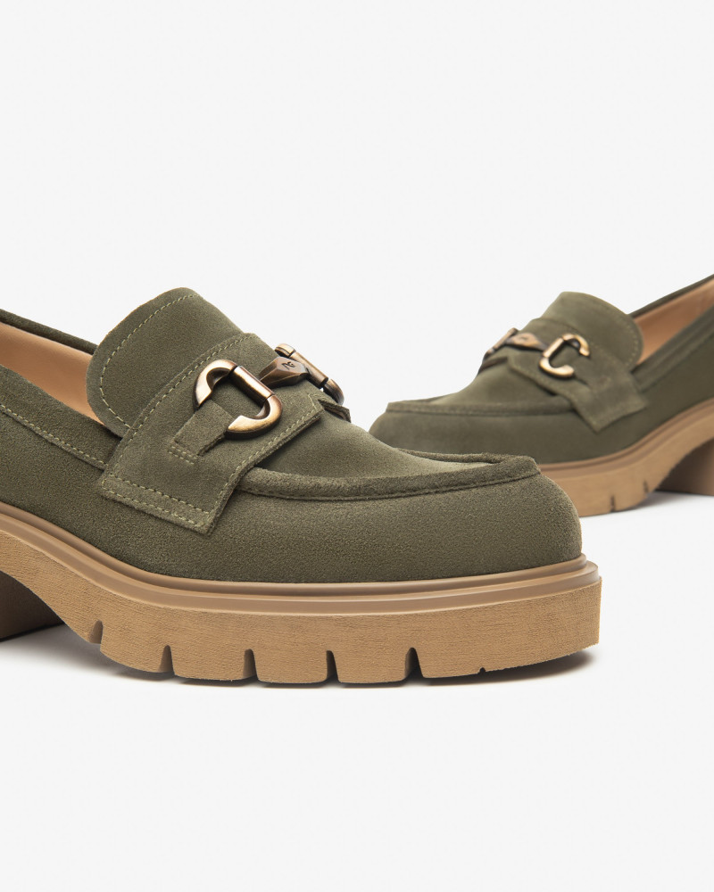 Nero Giardini mocassini donna in camoscio bosco I513984D503