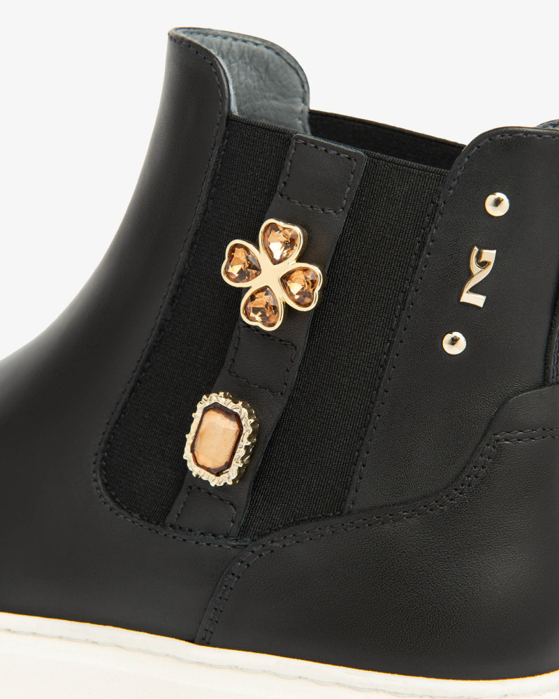 Nero Giardini stivaletti chelsea donna in pelle nero I514173D100