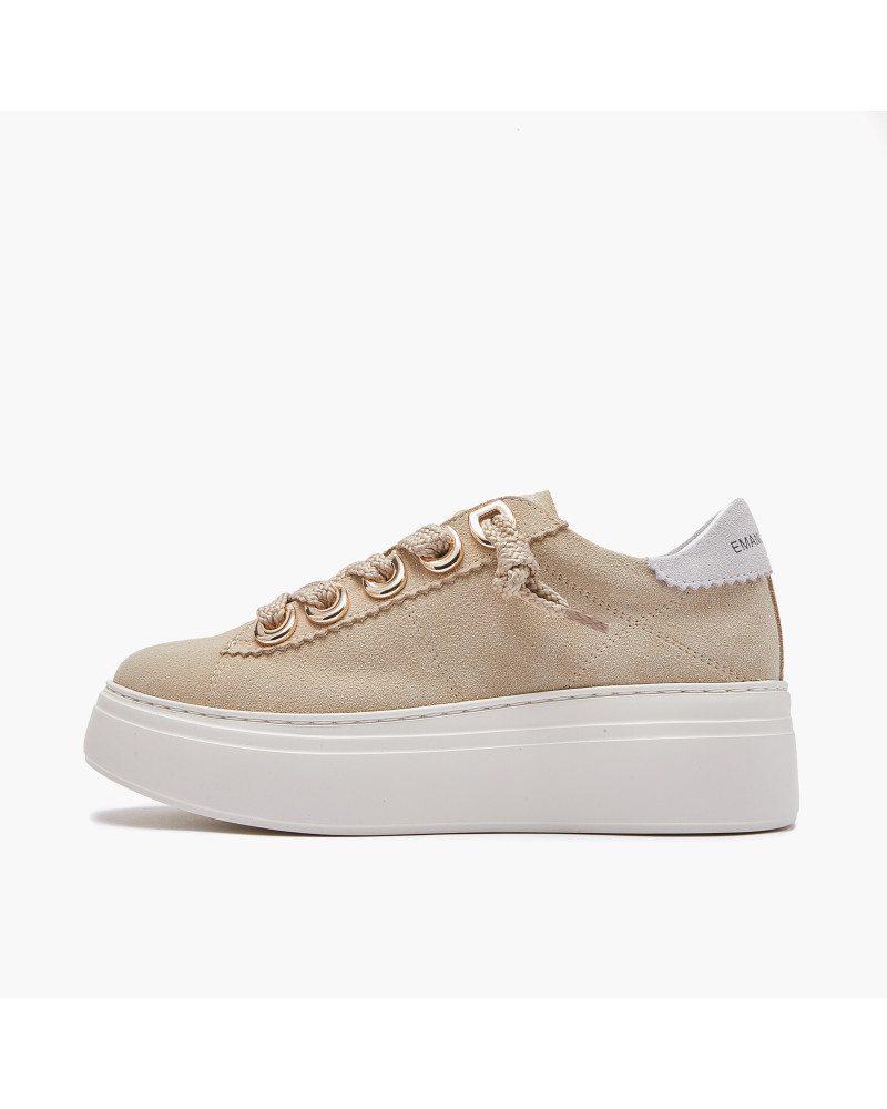 Emanuelle Vee sneakers donna Bice in crosta beige 503 11