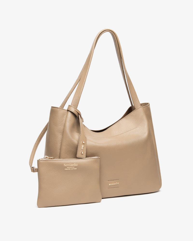 Nero Giardini borsa Hobo in pelle col. argilla I544030D331