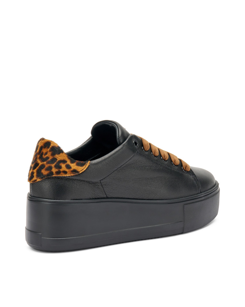 Frau sneakers donna in pelle nero 39Q1