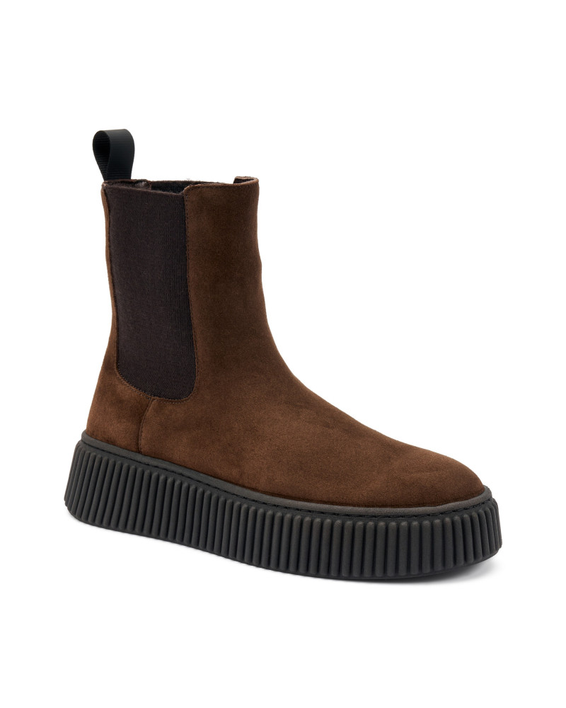 Frau beatles donna in pelle scamosciata marrone 40A5