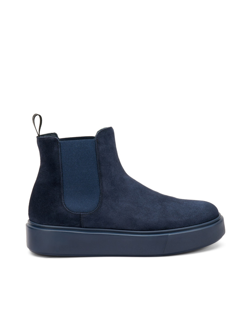Frau beatles donna casual in pelle scamosciata blu 41A2