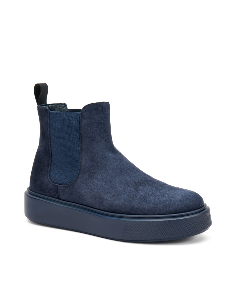 Frau beatles donna casual in pelle scamosciata blu 41A2