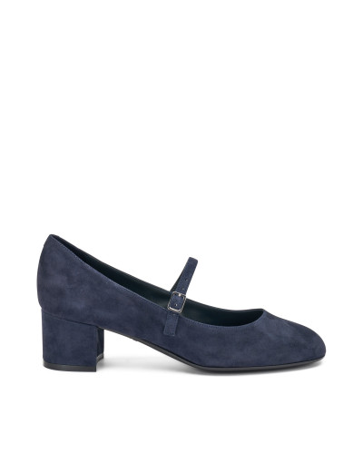 Frau Mary Jane in pelle scamosciata blu