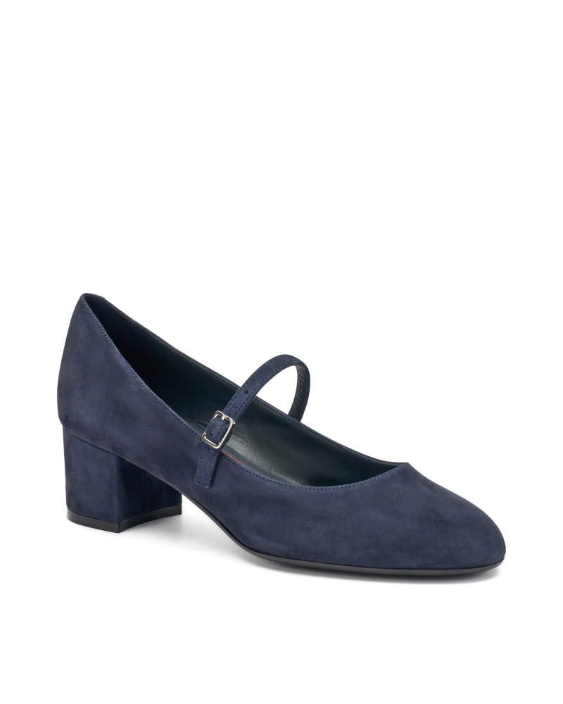 Frau Mary Jane in pelle scamosciata blu