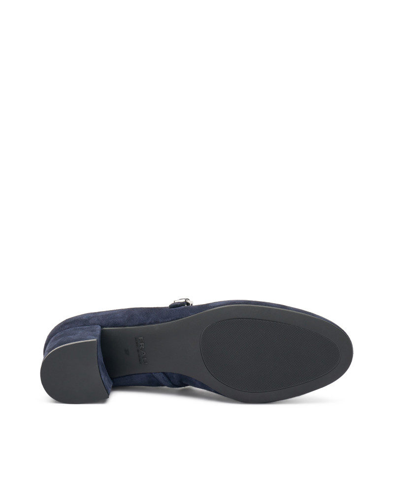 Frau Mary Jane in pelle scamosciata blu