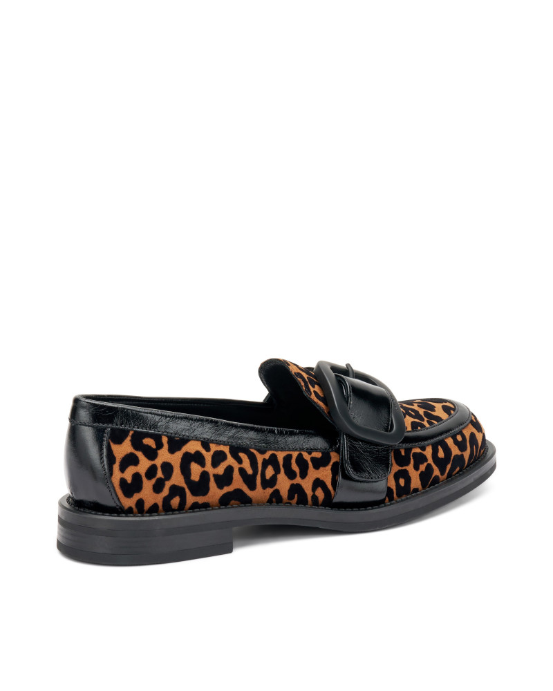 Frau mocassini donna in tessuto leo 90E5