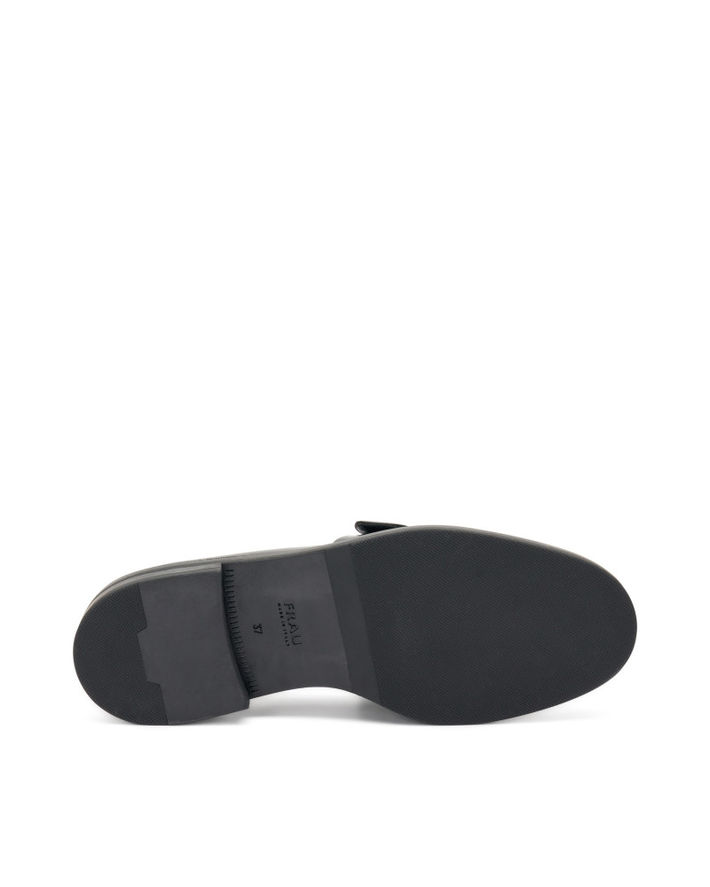 Frau mocassini donna in pelle lucida nero 90Q5