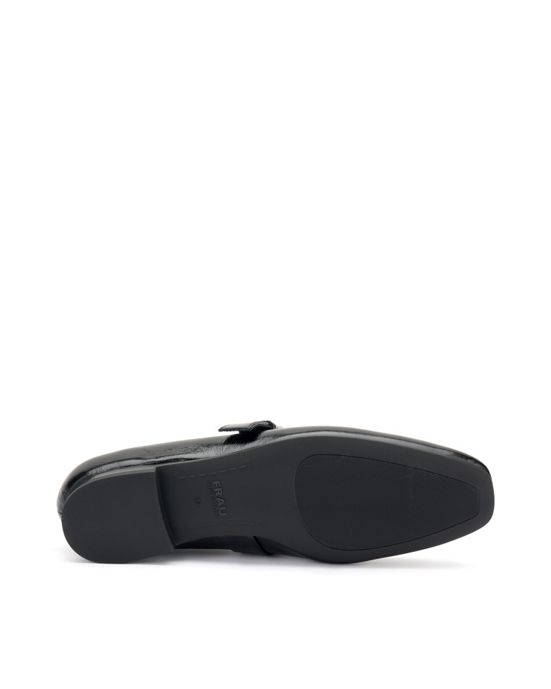 Frau ballerine con punta semiquadra nero 91Q4