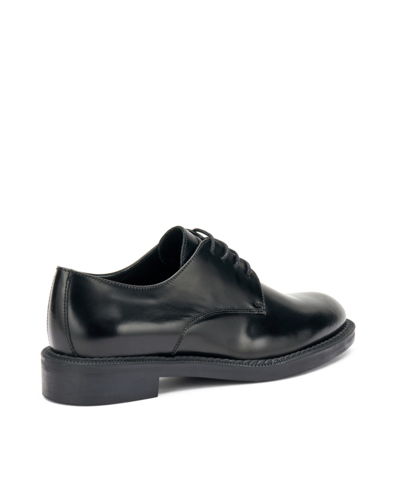 Frau stringate donna in pelle spazzolata nero 95U5