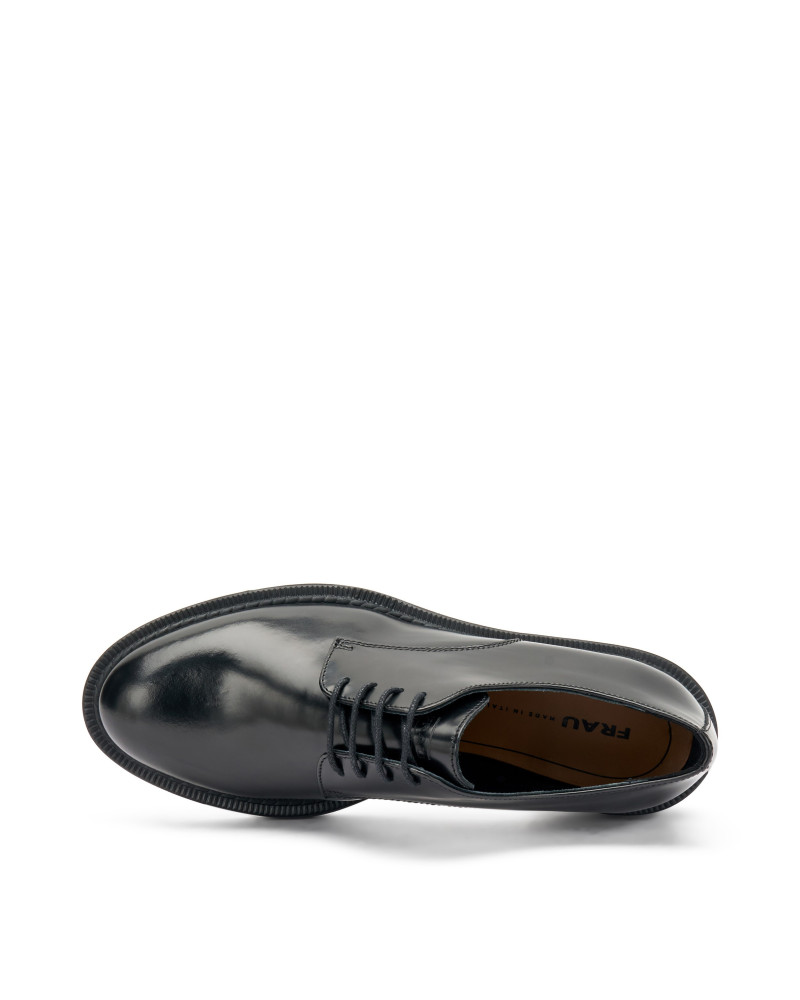 Frau stringate donna in pelle spazzolata nero 95U5