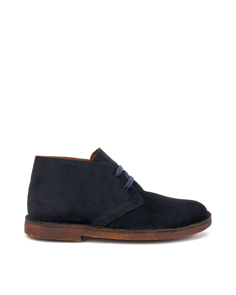 Frau desert boot in pelle scamosciata blu 25A0