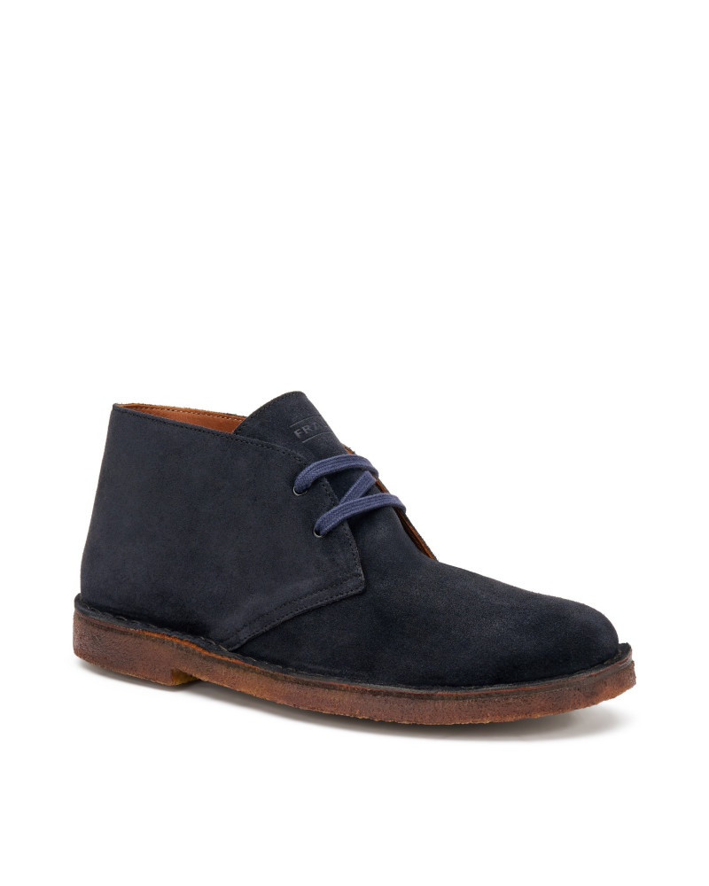 Frau desert boot in pelle scamosciata blu 25A0