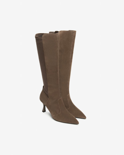 Nero Giardini stivali donna in camoscio col. spago I514482DE427