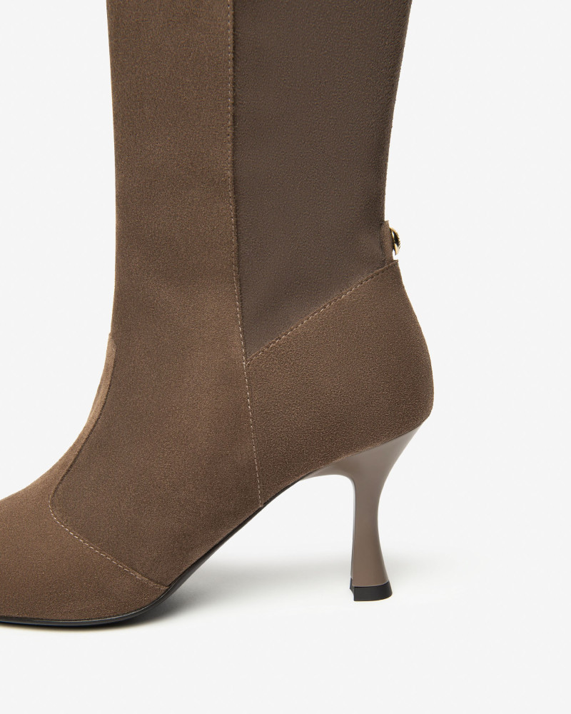 Nero Giardini stivali donna in camoscio col. spago I514482DE427