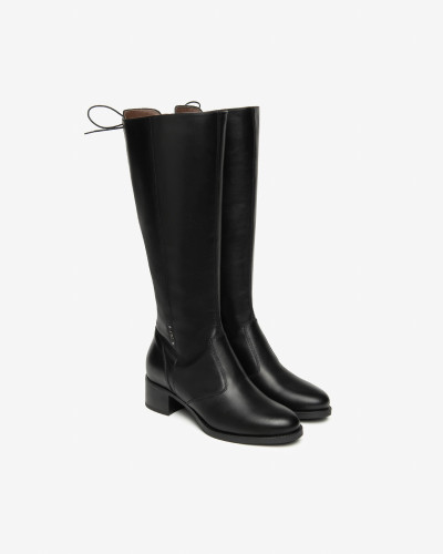 Nero Giardini stivali donna con lacci in pelle nero I514640D100