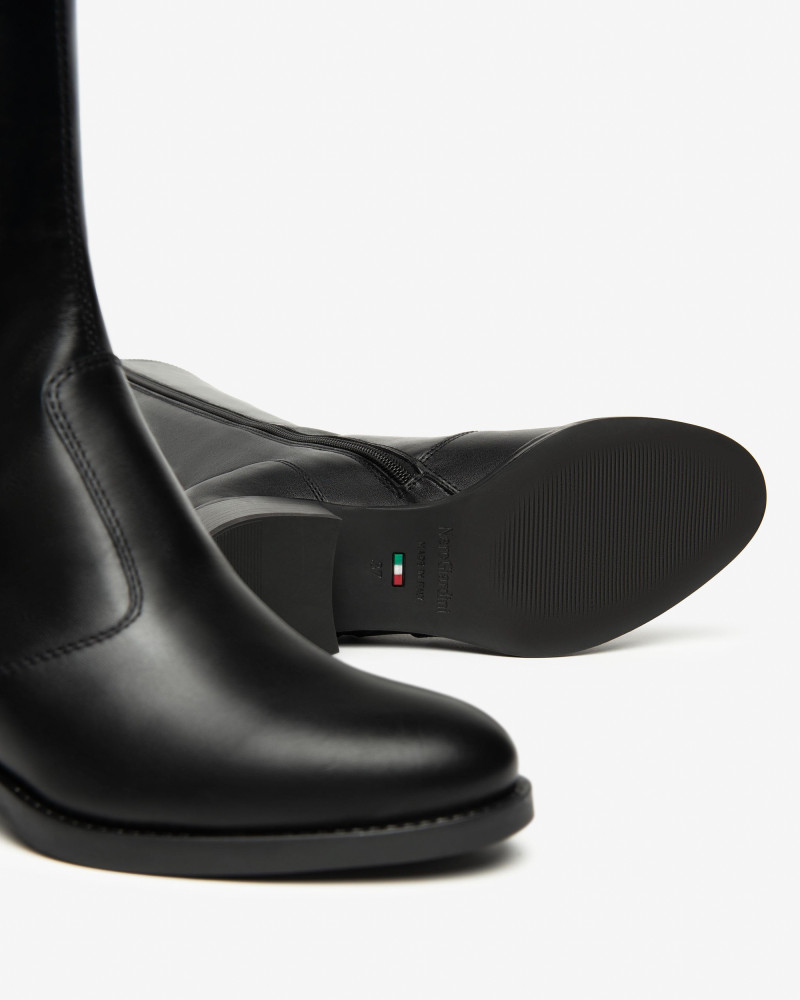 Nero Giardini stivali donna con lacci in pelle nero I514640D100