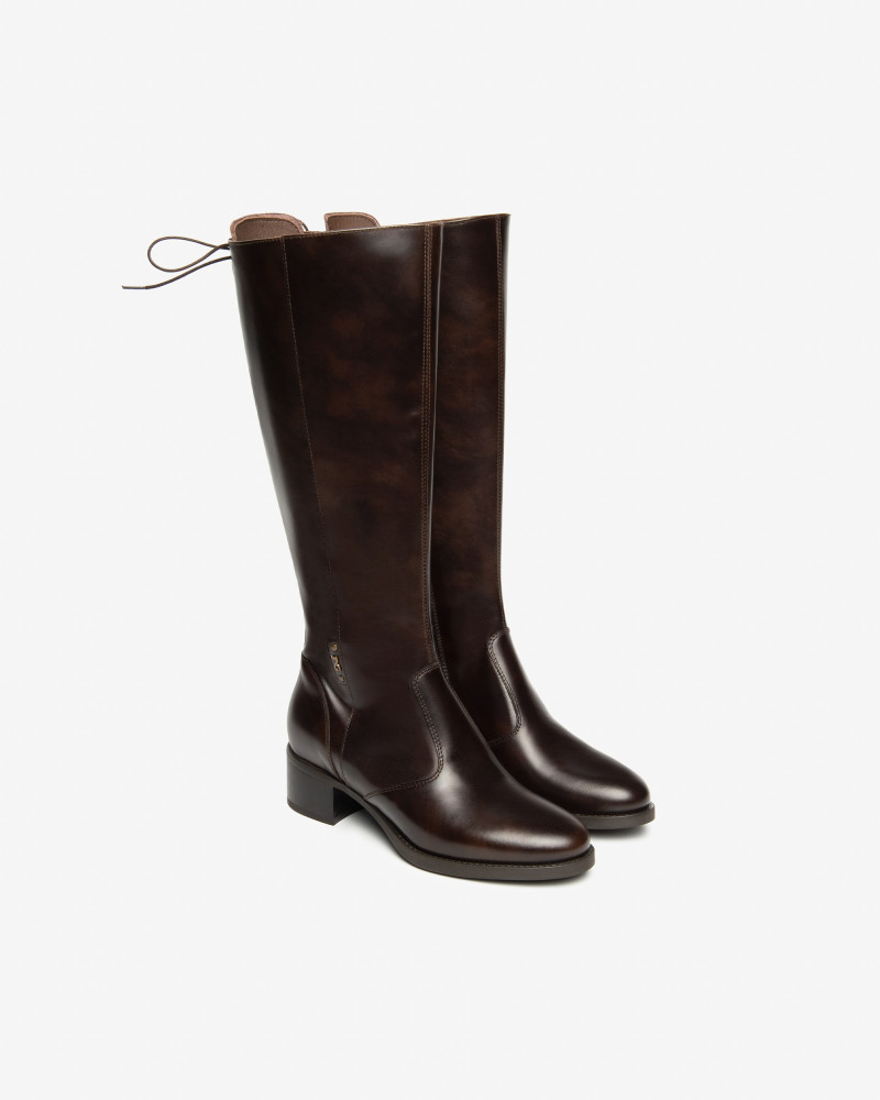 Nero Giardini stivali donna in pelle t.moro I514641D300