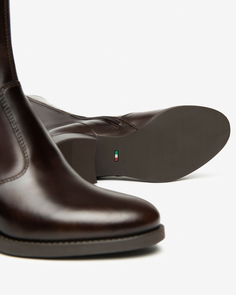 Nero Giardini stivali donna in pelle t.moro I514641D300