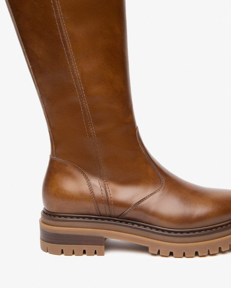 Nero Giardini stivali donna in pelle col. cuoio I514837D400