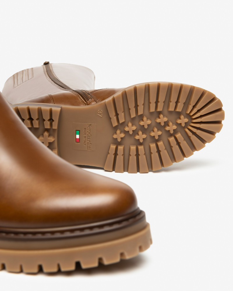 Nero Giardini stivali donna in pelle col. cuoio I514837D400