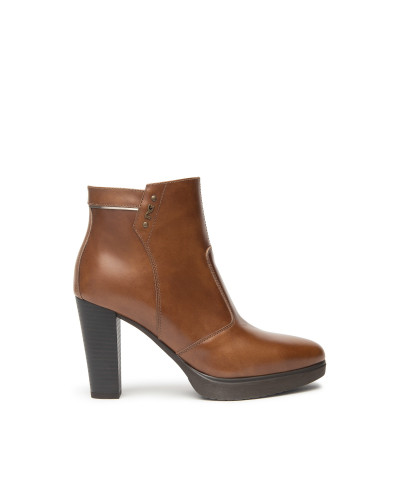 Nero Giardini tronchetti donna in pelle col. cuoio I513811D400